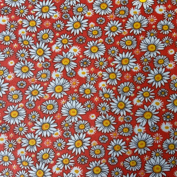 Daisy Extra Wide French Oilcloth in Orange